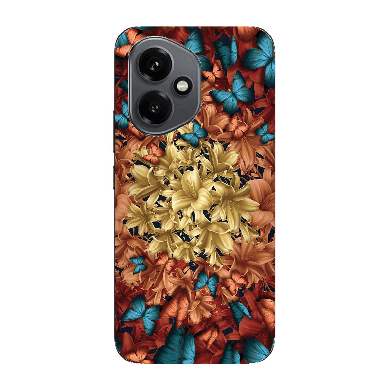 Honor Magic 400 Blue butterflies Transparent Silicone TPU Θήκη